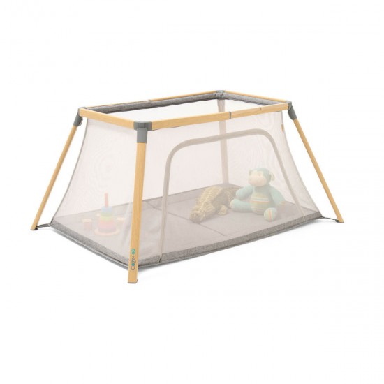 Tutti Bambini CoZee Go 3 in 1 Bassinet, Travel Cot & Playpen, Oak/Charcoal