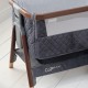 Tutti Bambini CoZee Luxe Bedside Crib, Walnut & Slate