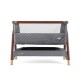 Tutti Bambini CoZee Luxe Bedside Crib, Walnut & Slate