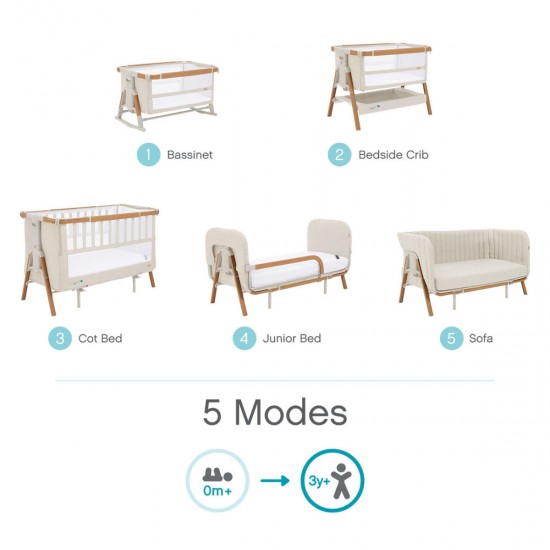 Tutti Bambini Cozee XL Junior Bed & Sofa Expansion Pack, Scandinavian Walnut & Ecru