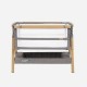 Tutti Bambini CoZee XL Bedside Crib & Cot, Oak & Charcoal