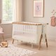 Tutti Bambini CoZee XL Bedside Crib & Cot, Scandinavian Walnut & Ecru