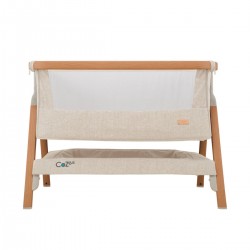 Tutti Bambini CoZee Bedside Crib, Scandinavian Walnut & Ecru