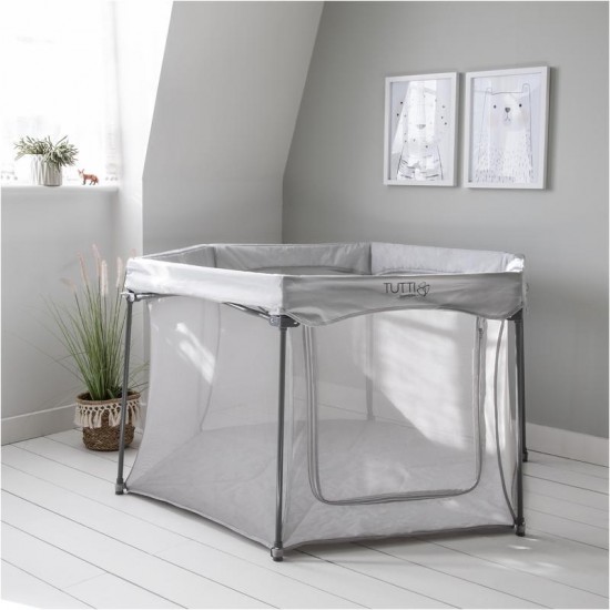 Tutti Bambini Hexa, Hexagonal Portable Folding Playpen - Grey