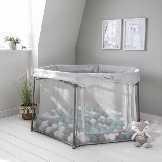 Tutti Bambini Hexa, Hexagonal Portable Folding Playpen - Grey