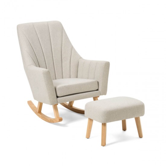 Tutti Bambini Jonah Rocking Chair & Foot Stool, Pebble