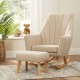 Tutti Bambini Jonah Rocking Chair & Foot Stool, Stone