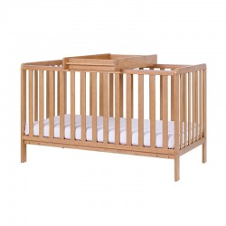 Tutti Bambini Malmo Cot Bed with Cot Top Changer & Mattress, Oak