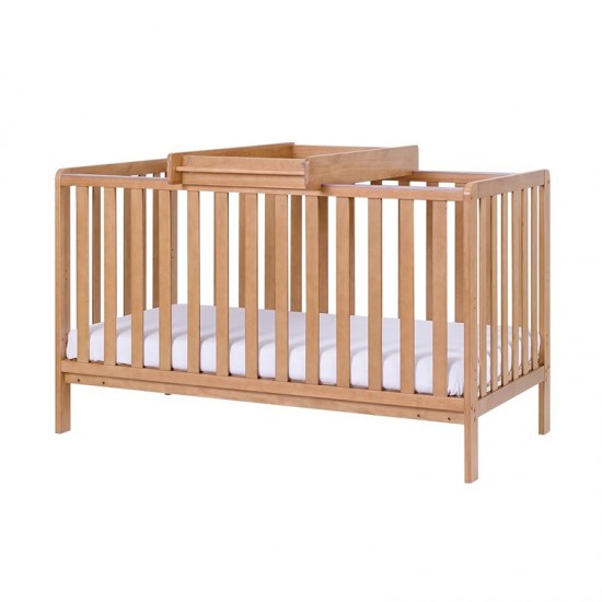 Tutti Bambini Malmo Cot Bed with Cot Top Changer & Mattress, Oak