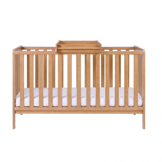 Tutti Bambini Malmo Cot Bed with Cot Top Changer & Mattress, Oak