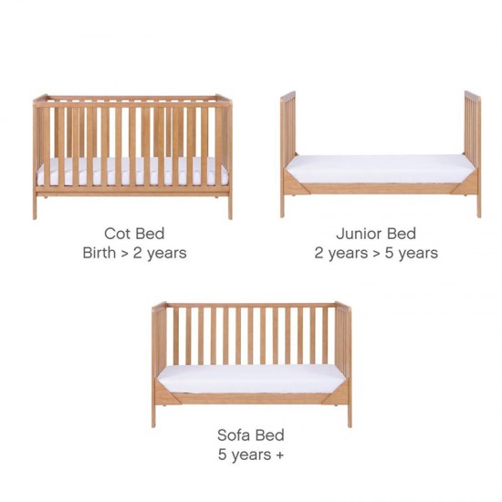 Tutti Bambini Malmo 2 Piece Room Set, Oak & Dove Grey