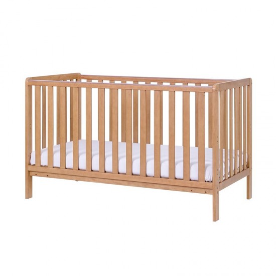 Tutti Bambini Malmo Cot Bed with Cot Top Changer & Mattress, Oak