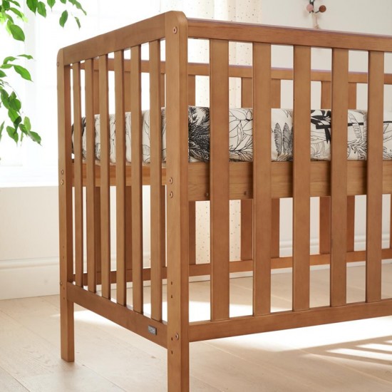 Tutti Bambini Malmo Cot Bed with Cot Top Changer & Mattress, Oak