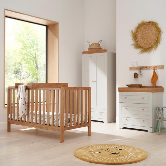 Tutti Bambini Malmo 3 Piece Room Set, Oak & Dove Grey