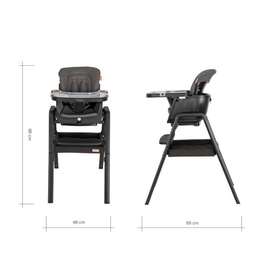 Tutti Bambini Nova Birth to 12 Years Complete Highchair Package, Black