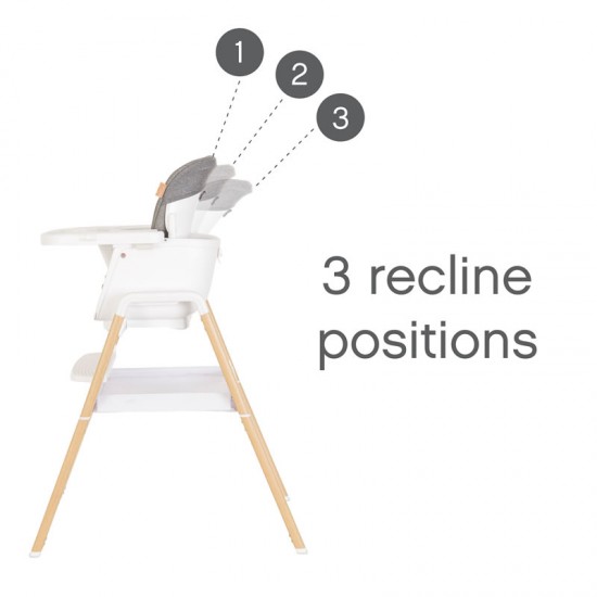 Tutti Bambini Nova Evolutionary Highchair, White/Oak