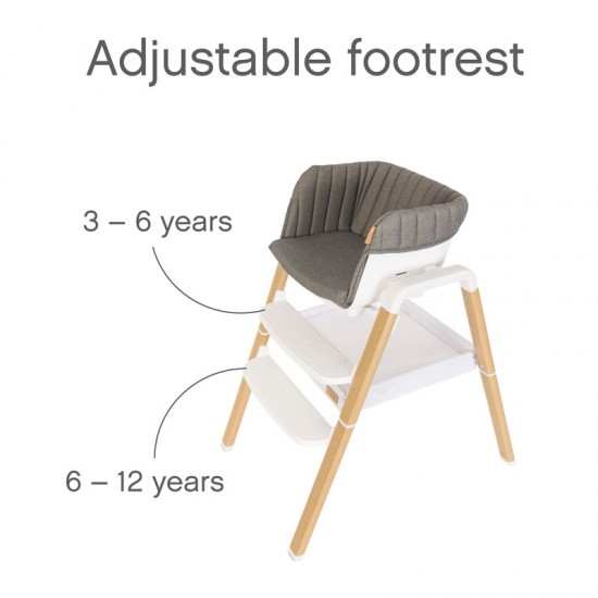 Tutti Bambini Nova Evolutionary Highchair, White/Oak