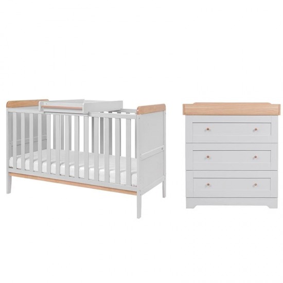 Tutti Bambini Rio 2 Piece Room Set, Dove Grey & Oak