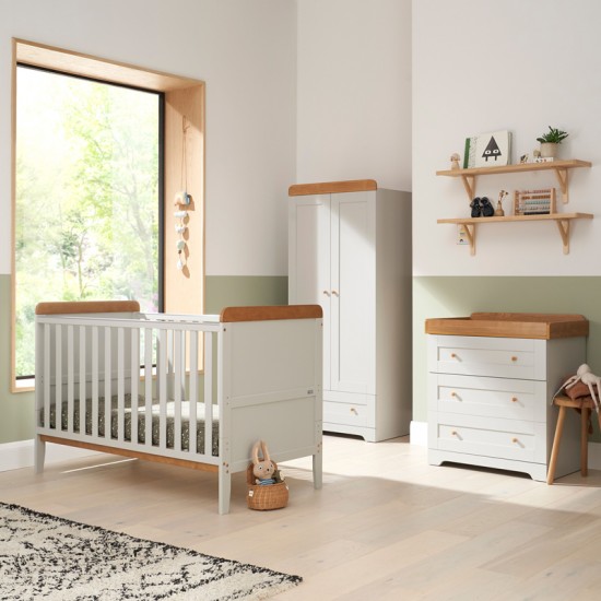 Tutti Bambini Rio 3 Piece Room Set, Dove Grey & Oak