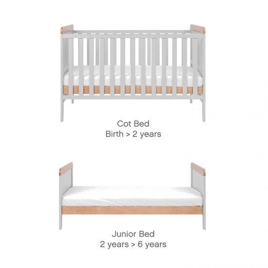 Tutti Bambini Rio 3 Piece Room Set, Dove Grey & Oak