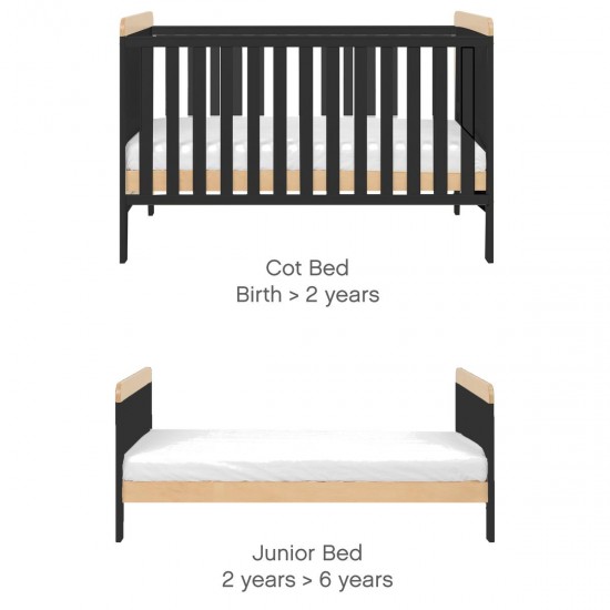 Tutti Bambini Rio 2 Piece Room Set, Slate Grey & Oak