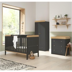 Tutti Bambini Rio 3 Piece Room Set, Slate Grey & Oak