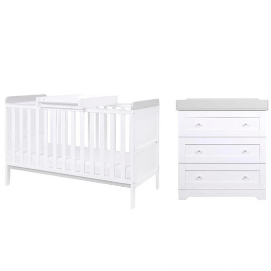 Tutti Bambini Rio 2 Piece Room Set, White & Dove Grey