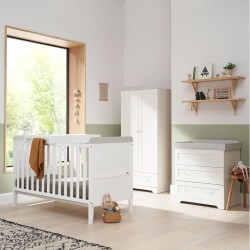 Tutti Bambini Rio 3 Piece Room Set, White & Dove Grey