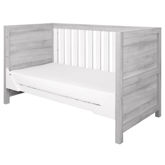 Tutti Bambini Modena Cot Bed, Grey Ash & White