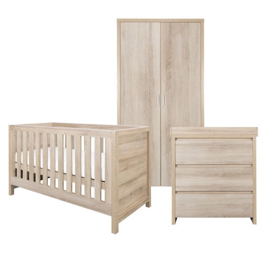 Tutti Bambini Modena 3 Piece Room Set, Oak