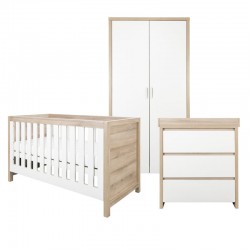 Tutti Bambini Modena 3 Piece Room Set, White & Oak