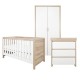 Tutti Bambini Modena 3 Piece Room Set, White & Oak