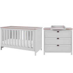 Tutti Bambini Verona 2 Piece Room Set, Dove Grey/Oak