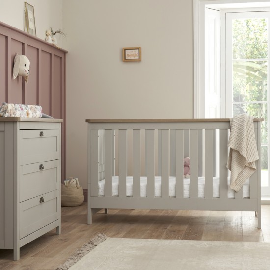 Tutti Bambini Verona 2 Piece Room Set, Dove Grey/Oak