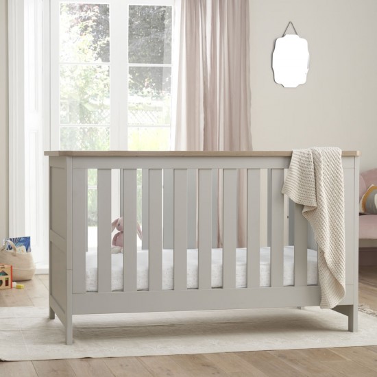 Tutti Bambini Verona Cot Bed, Dove Grey/Oak