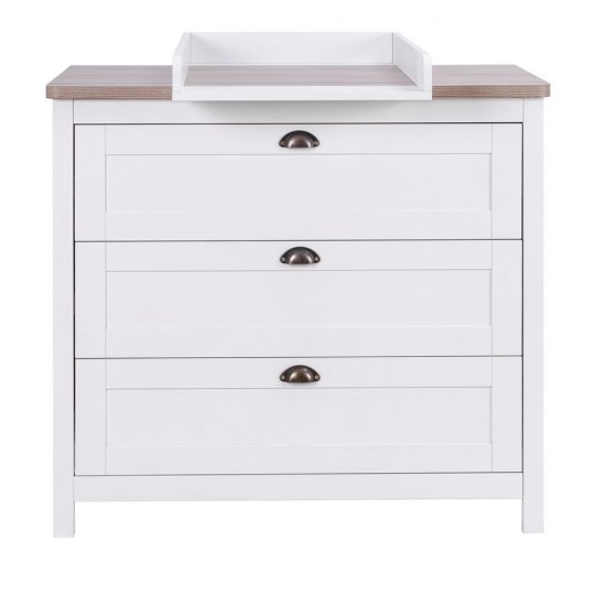 Tutti Bambini Verona 3 Piece Room Set, White/Oak