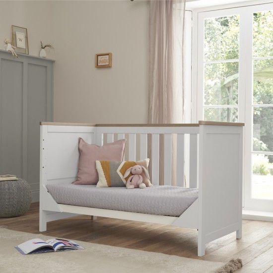 Tutti Bambini Verona Cot Bed, White/Oak