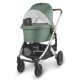 Uppababy CRUZ V2 Pushchair + Carrycot + Mesa + Base i-Size Travel System, Emmett Sage Green Melange