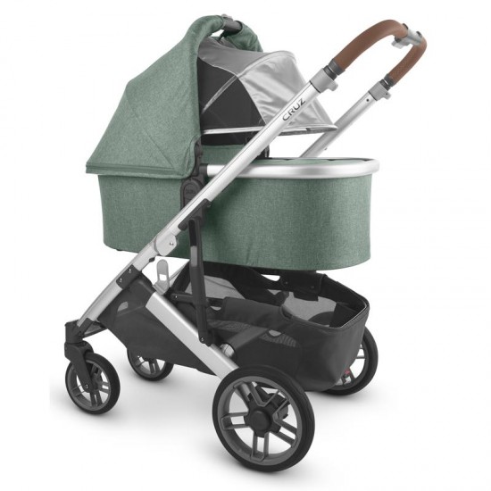 Uppababy CRUZ V2 Pushchair + Carrycot + Mesa + Base i-Size Travel System, Emmett Sage Green Melange