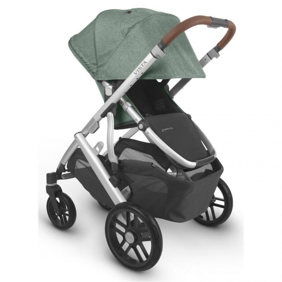 Uppababy VISTA V2 Pram + Cloud Z2 & Base Z2 i-Size Travel System, Emmett Sage Green Melange