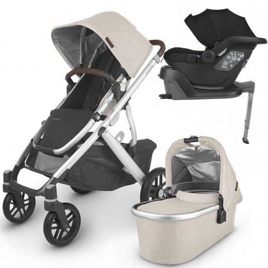 Uppababy VISTA V2 Pram + Mesa + Base i-Size Travel System, Declan Oat Melange