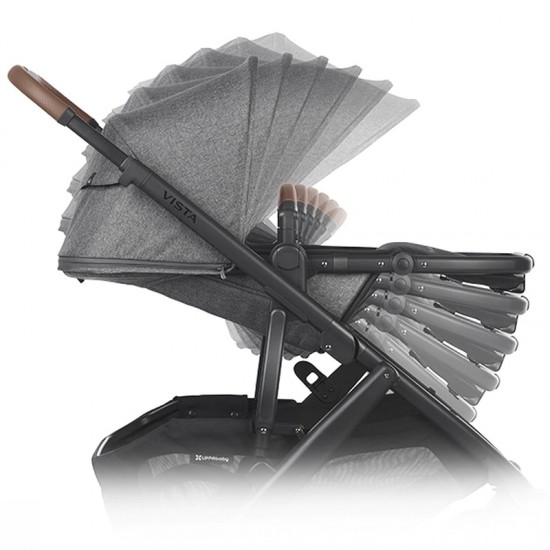 Uppababy VISTA V2 Pushchair & Pram, Greyson Charcoal Melange