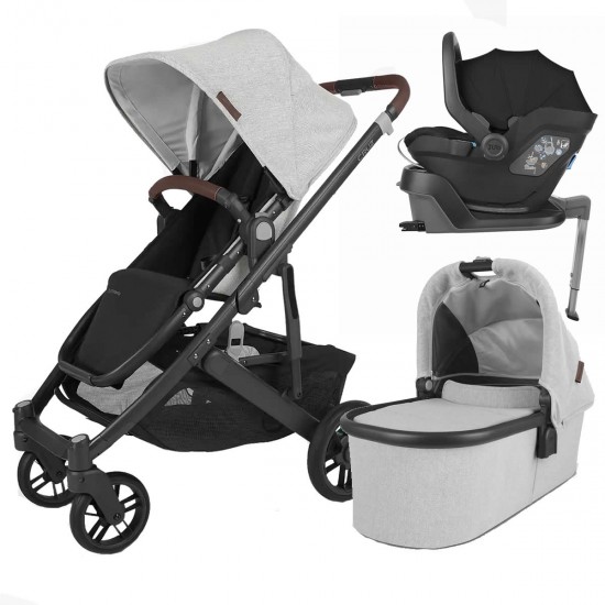 Uppababy CRUZ V2 Pushchair + Carrycot + Mesa + Base i-Size Travel System, Anthony