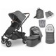 Uppababy CRUZ V2 Pushchair + Carrycot & 4 Piece Accessory Bundle, Greyson Charcoal Melange - 2025 BLACK FRIDAY DEAL