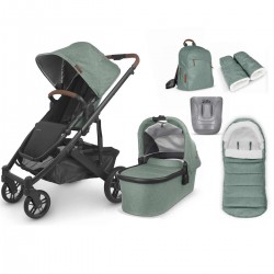 Uppababy CRUZ V2 Pushchair + Carrycot & 4 Piece Accessory Bundle, Gwen