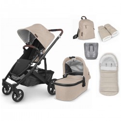 Uppababy CRUZ V2 Pushchair + Carrycot & 4 Piece Accessory Bundle, Liam