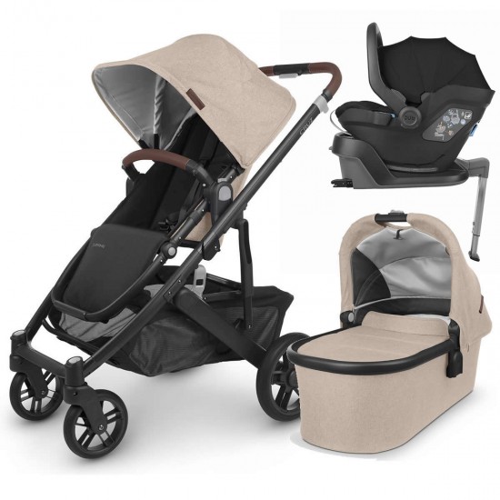 Uppababy CRUZ V2 Pushchair + Carrycot + Mesa + Base i-Size Travel System, Liam