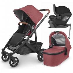 Uppababy CRUZ V2 Pushchair + Carrycot + Mesa + Base i-Size Travel System, Lucy