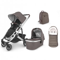 Uppababy CRUZ V2 Pushchair + Carrycot, Ganoosh Footmuff & Backpack Bundle, Theo