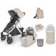 Uppababy VISTA V2 Pushchair & Pram + 4 Piece Accessory Bundle, Declan Oat Melange - 2025 BLACK FRIDAY DEAL